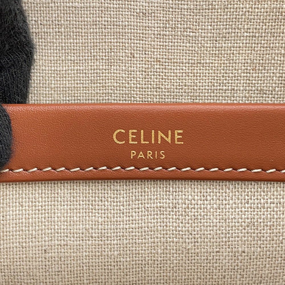 セリーヌ トートバッグ ラージ カバ タイス コットン 196762EG8 CELINE 白 黒