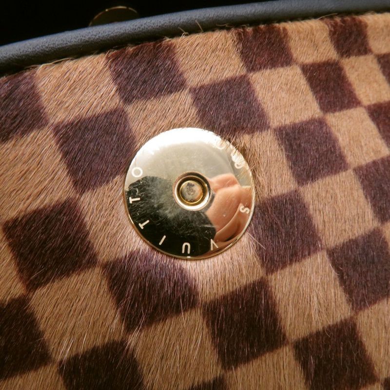 ルイヴィトン ハンドバッグ ダミエ・ソバージュ/ハラコ ライオン M92131 LOUIS VUITTON ヴィトン バッグ
