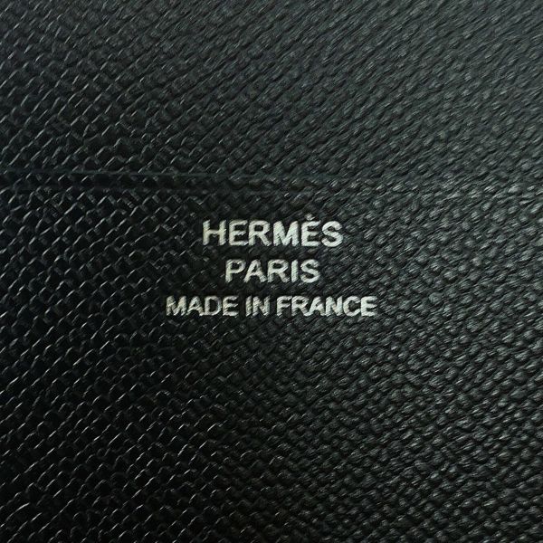 エルメス 三つ折り財布 ベアンコンビネ ブラック/ブラック金具 ヴォーマダム W刻印 HERMES 財布 黒