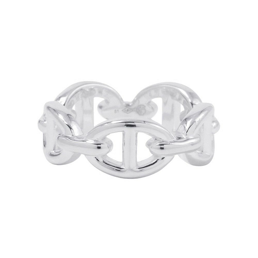 エルメス リング シェーヌダンクル アンシェネPM Enchainee SV925シルバー リングサイズ51 HERMES ジュエリー