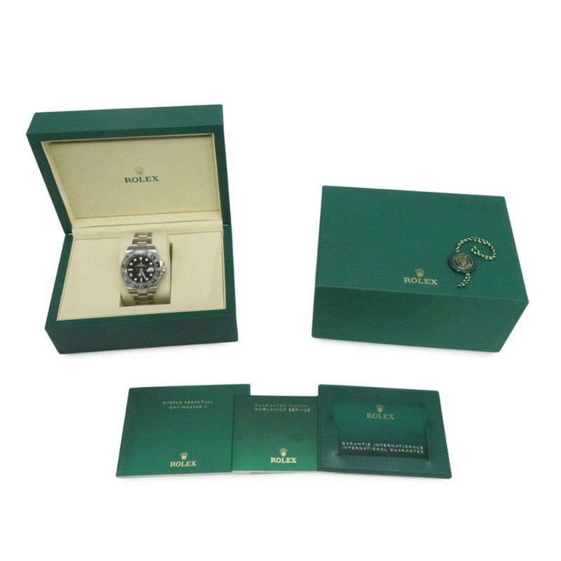 ロレックス GMTマスター2 ランダムシリアル ルーレット 126710GRNR ROLEX 腕時計 黒文字盤