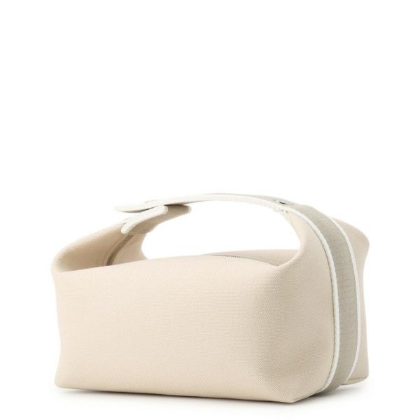 エルメス ポーチ ブリッド・ア・ブラックPM ベージュ/シルバー金具 キャンバス HERMES バッグ 小物入れ