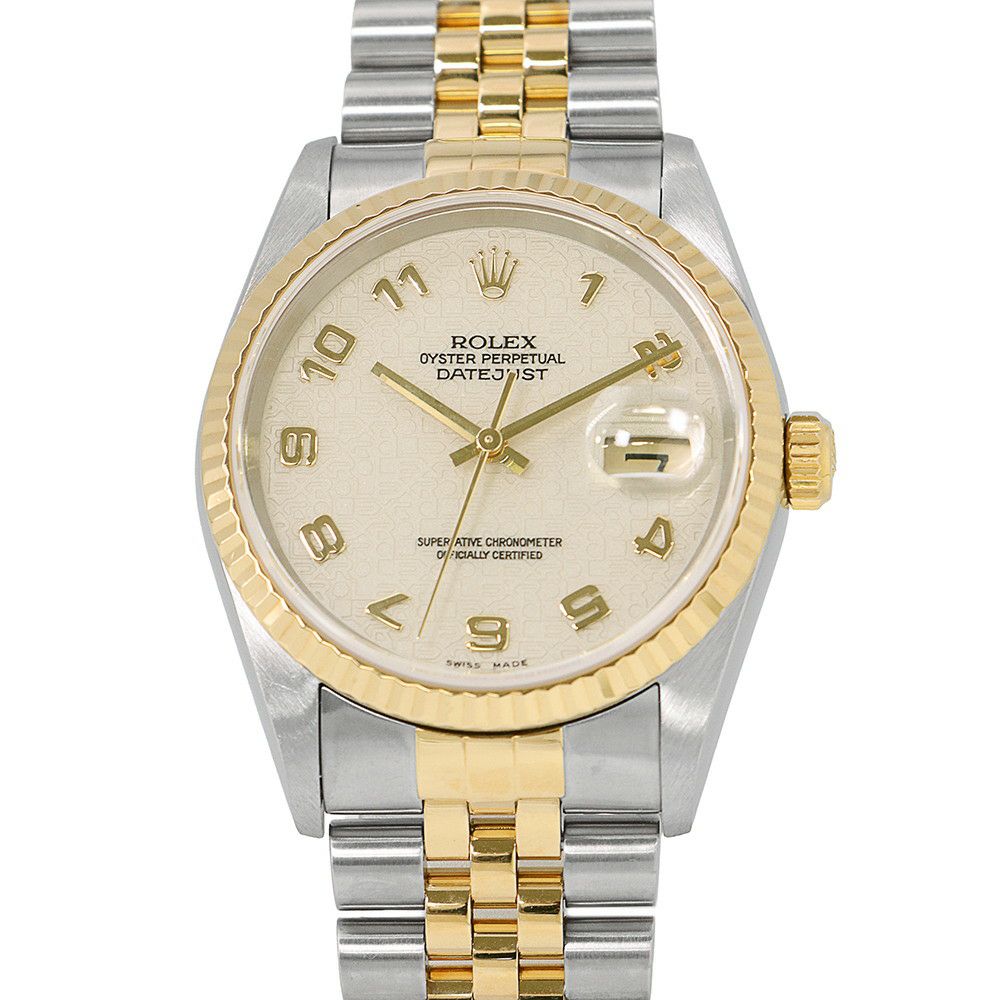 ロレックス デイトジャスト K番 SS/K18YG 116233 ROLEX 腕時計 アイボリーコンピュータ文字盤