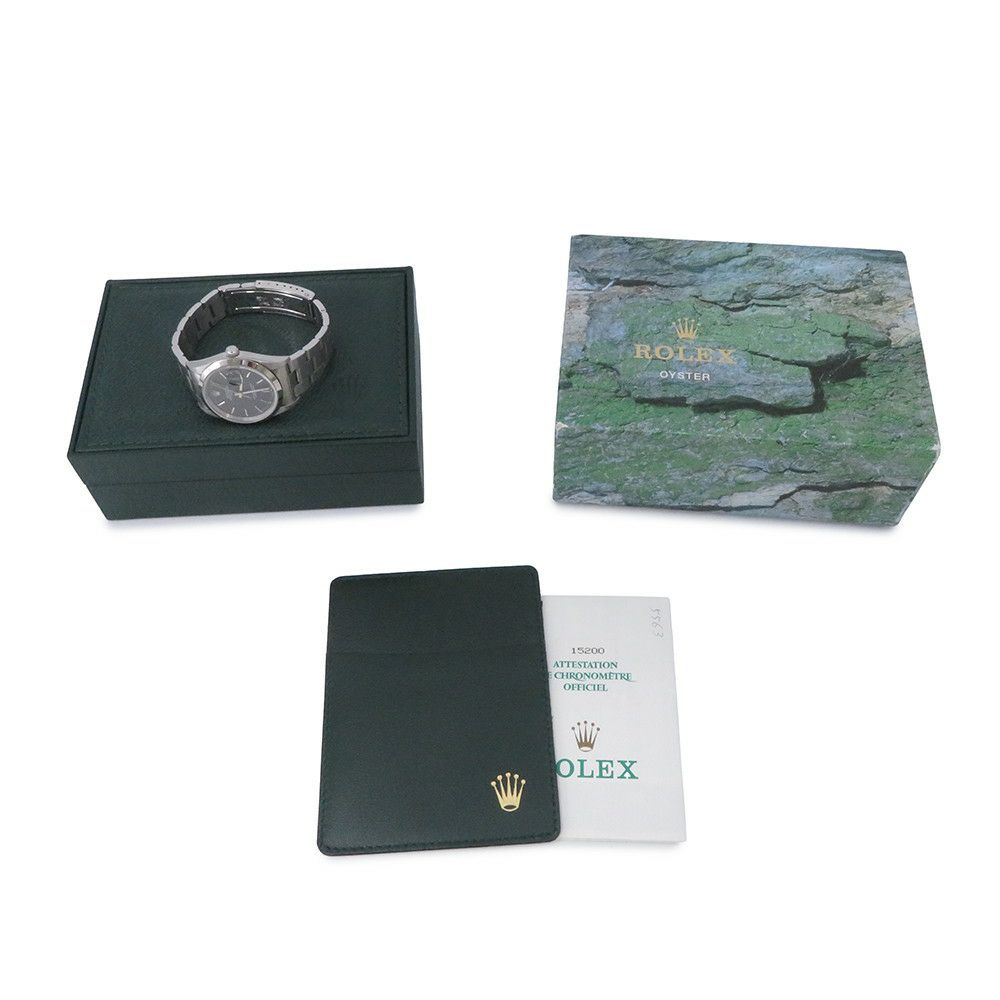 ロレックス オイスターパーペチュアル デイト T番 115200 ROLEX 腕時計 黒文字盤