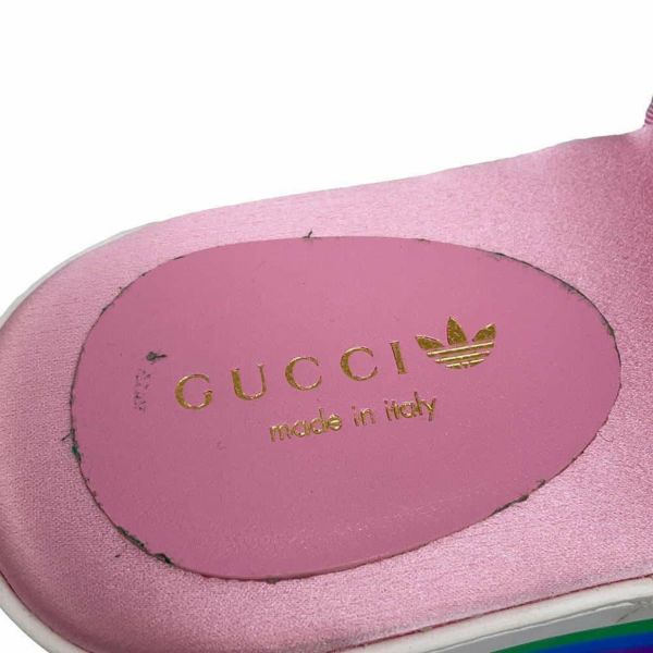 グッチ サンダル アディダスコラボ プラットフォーム シルク レディースサイズ37 1/2 702294 GUCCI adidas 靴