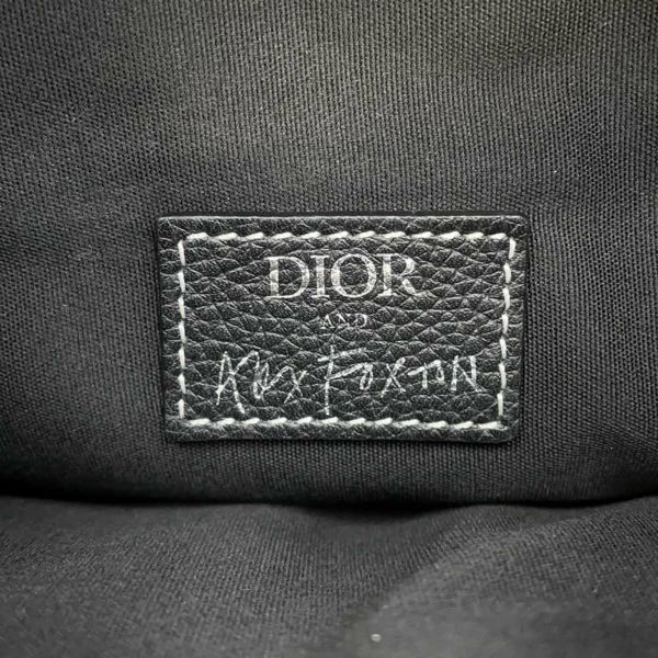 クリスチャン・ディオール ボディバッグ アレックスフォックストンコラボ サドルバッグ レザー Christian Dior 黒