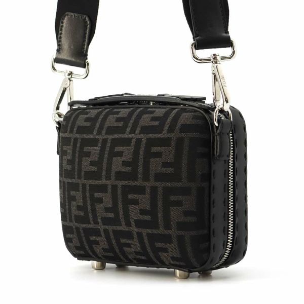 フェンディ ハンドバッグ ズッカ キャンバス 7VA552 FENDI 2wayショルダーバッグ 黒