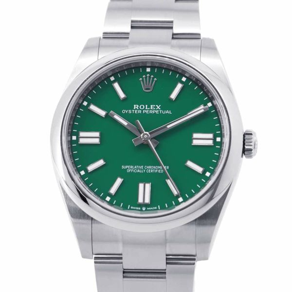 ロレックス オイスターパーペチュアル41 ランダムシリアル ルーレット 124300 ROLEX 腕時計 グリーン文字盤