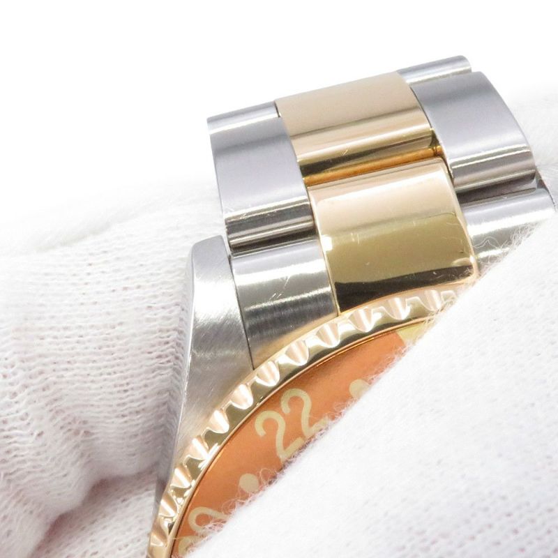 ロレックス GMTマスター2 D番 SS/K18YG 16713 ROLEX 腕時計 ブラウン文字盤