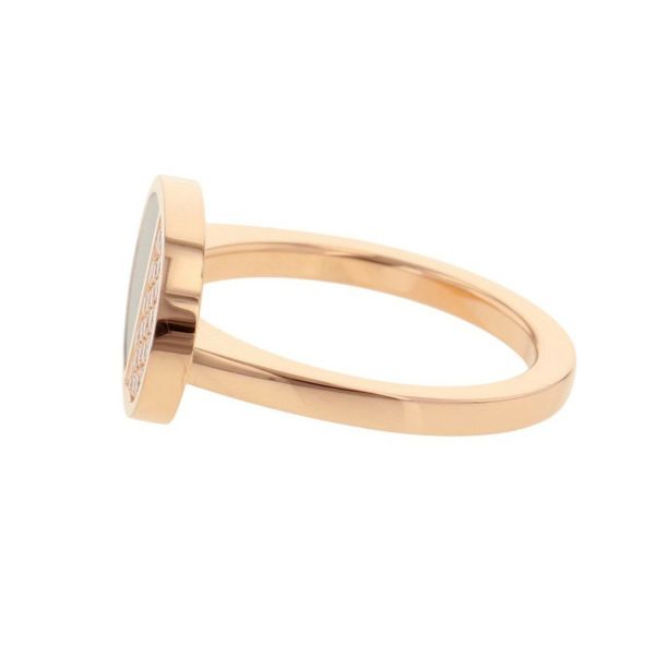 エルメス リング シェーヌ・ダンクル・ヴェルソPM ブラックセラミック/ダイヤ 23P 計0.19ct K18PGピンクゴールド サイズ49 HERMES 指輪