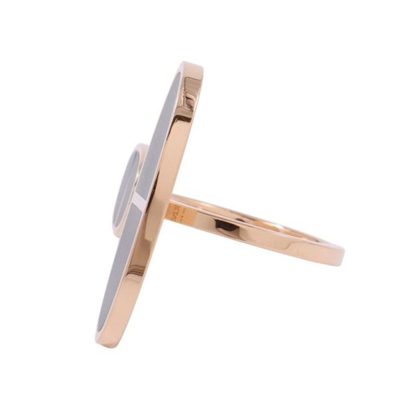 エルメス リング シェーヌダンクル ヴェルソ TGM K18PGピンクゴールド/ブラックセラミック リングサイズ55 HERMES 指輪 ジュエリー