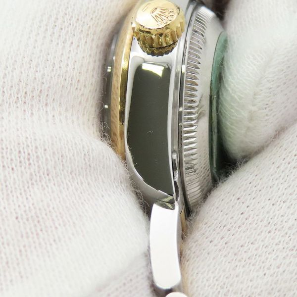 ロレックス デイトジャスト T番 SS/K18YG 69163 ROLEX 腕時計 黒文字盤