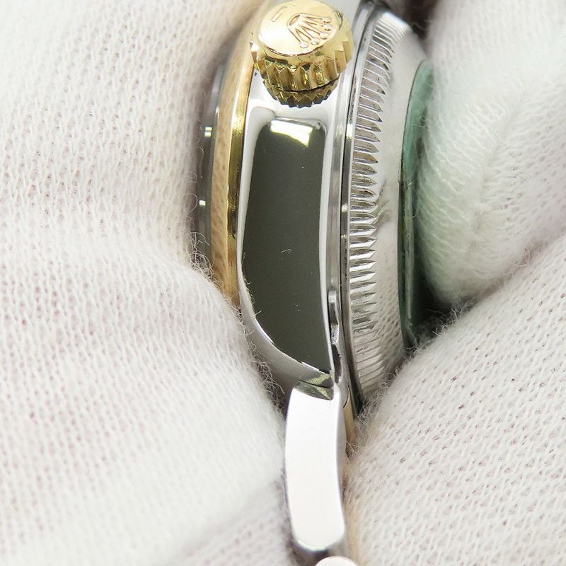 ロレックス デイトジャスト T番 SS/K18YG 69163 ROLEX 腕時計 黒文字盤