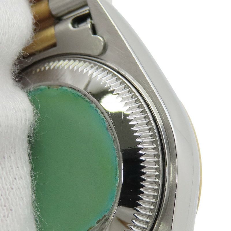 ロレックス デイトジャスト T番 SS/K18YG 69163 ROLEX 腕時計 黒文字盤