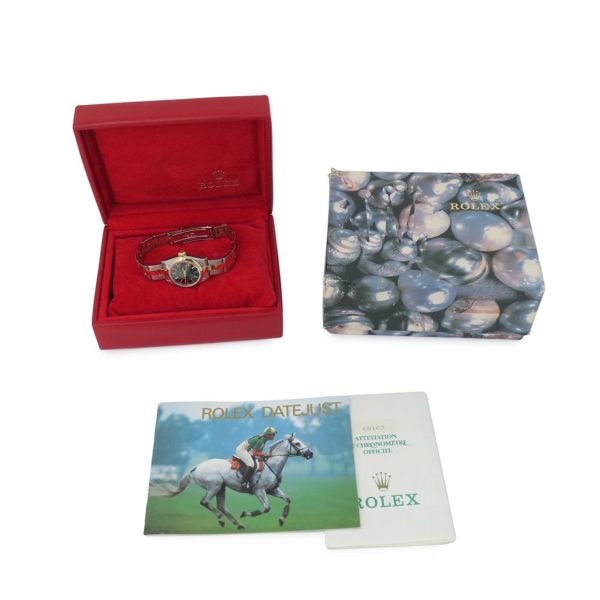 ロレックス デイトジャスト T番 SS/K18YG 69163 ROLEX 腕時計 黒文字盤