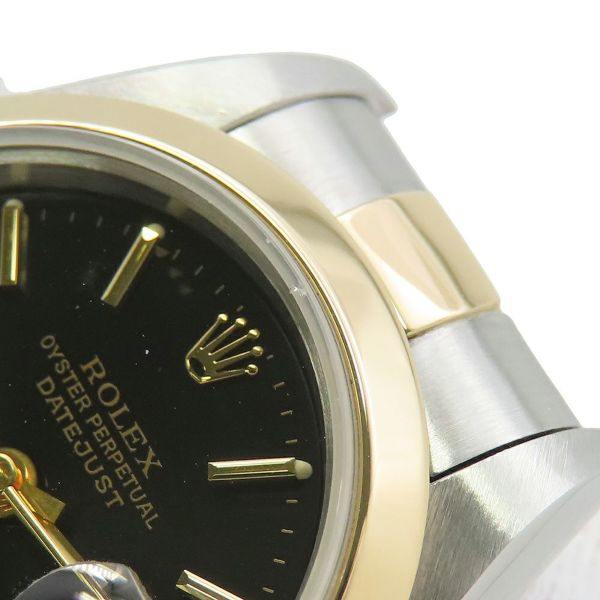 ロレックス デイトジャスト T番 SS/K18YG 69163 ROLEX 腕時計 黒文字盤