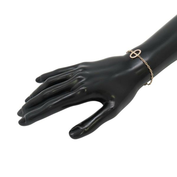 エルメス ブレスレット シェーヌダンクル コントゥール ダイヤモンド 33P 計0.16ct K18PGピンクゴールド サイズXS