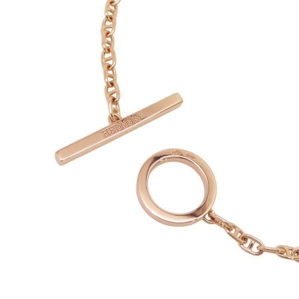 エルメス ブレスレット シェーヌダンクル コントゥール ダイヤモンド 33P 計0.16ct K18PGピンクゴールド サイズXS