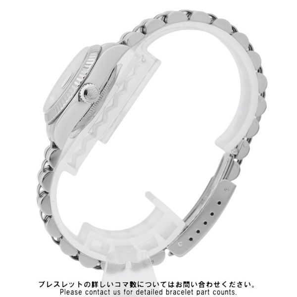 ロレックス デイトジャスト 26 SS/K18WGホワイトゴールド 10Pダイヤ K番 79174G ROLEX 腕時計 黒文字盤