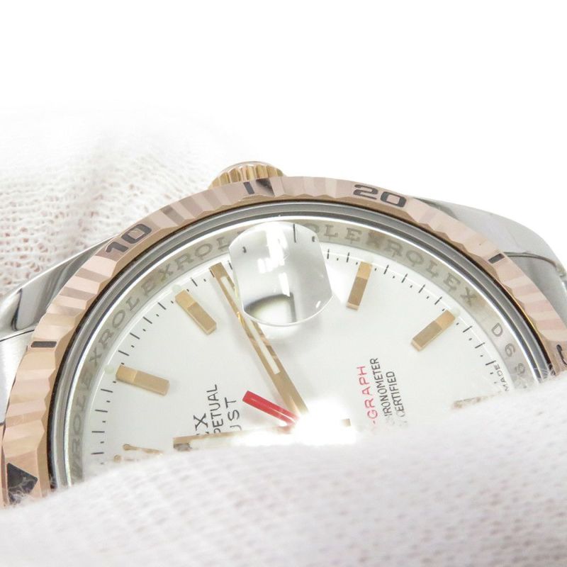 ロレックス デイトジャスト ターノグラフ SS/K18PGピンクゴールド D番 116261 ROLEX 腕時計 白文字盤
