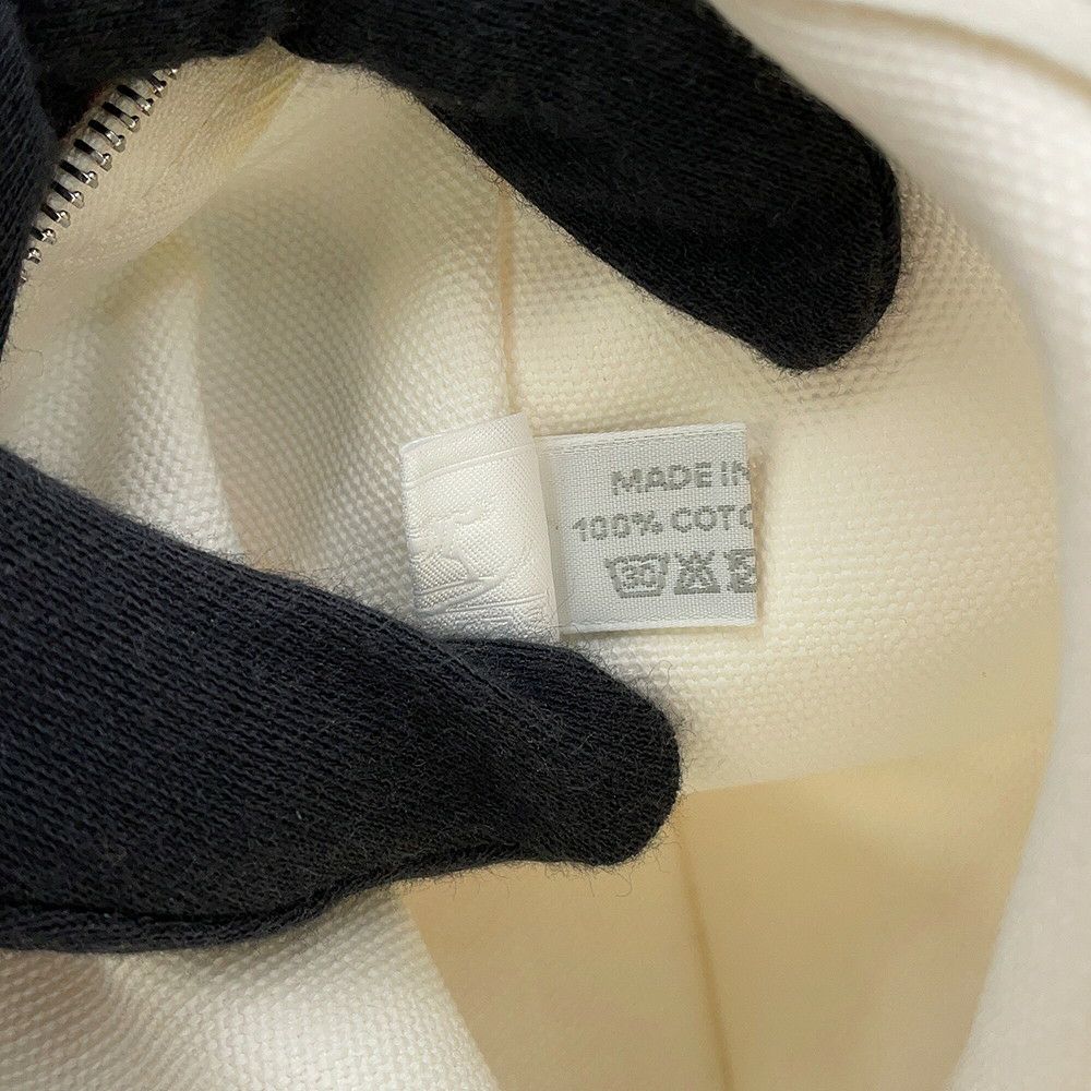 エルメス マザーズバッグ アダダ キャンバス 馬モチーフ HERMES トートバッグ ポーチ付き 白