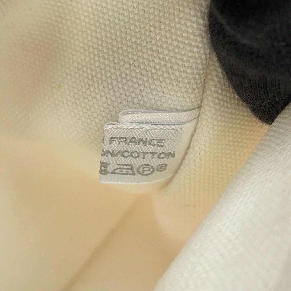 エルメス マザーズバッグ アダダ キャンバス 馬モチーフ HERMES トートバッグ ポーチ付き 白