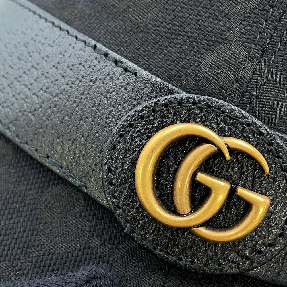 グッチ バケットハット GGキャンバス バケットハット サイズS(57cm) 576587 GUCCI 帽子 メンズ 黒