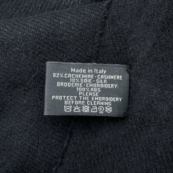 シャネル マフラー ココマーク フェイクパール カシミヤ CHANEL 黒