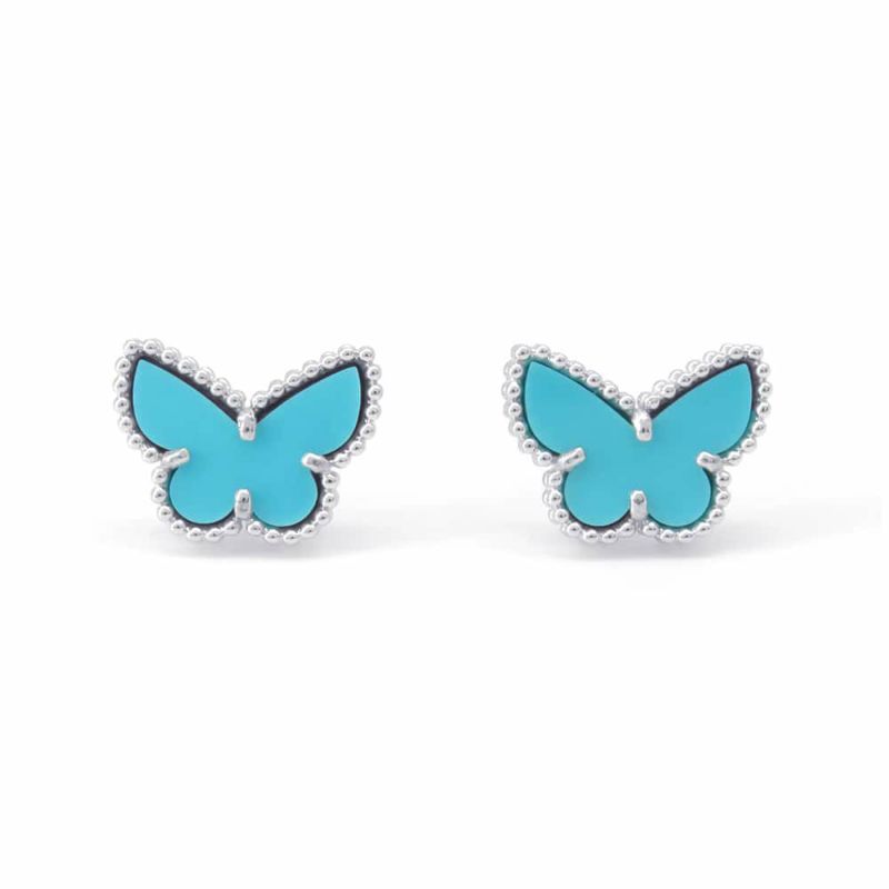 ヴァンクリーフ&アーペル ピアス スウィート パピヨン ピアス ターコイズ K18WGホワイトゴールド VCARN5JN00 ジュエリー