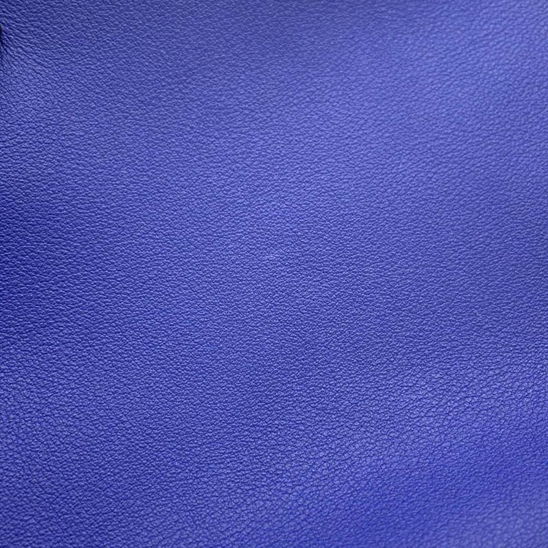 エルメス ハンドバッグ プリュム ミニ ブルーエレクトリック/シルバー金具 エバーカラー □O刻印