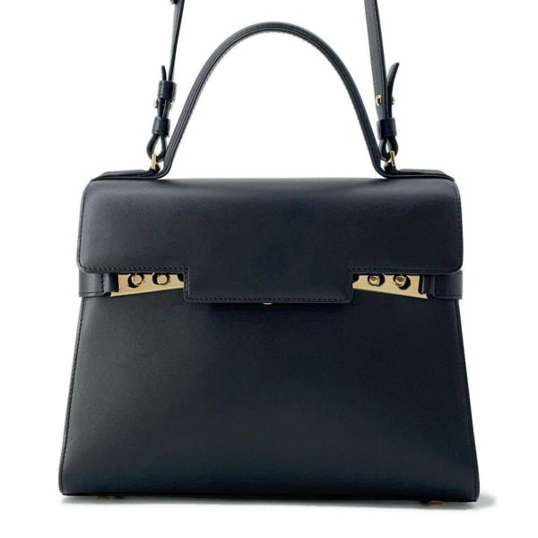 デルヴォー ハンドバッグ タンペートMM レザー Delvaux デルボー 2wayショルダーバッグ 黒 安心保証 |  中古・新品ブランド販売ギャラリーレア公式通販