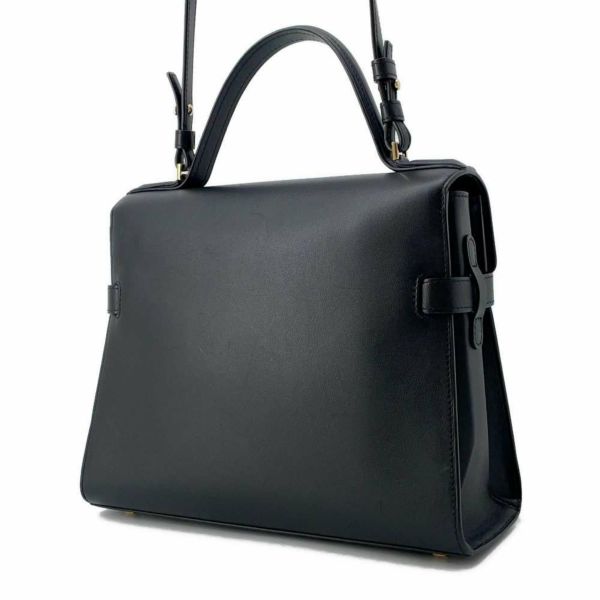 デルヴォー ハンドバッグ タンペートMM レザー Delvaux デルボー 2wayショルダーバッグ 黒