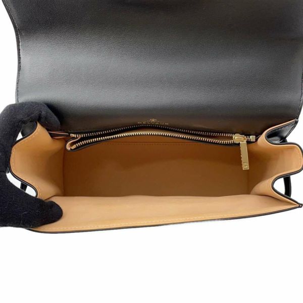 極美品✨デルヴォー2way バッグゴールド金具Dチャームレザー黒