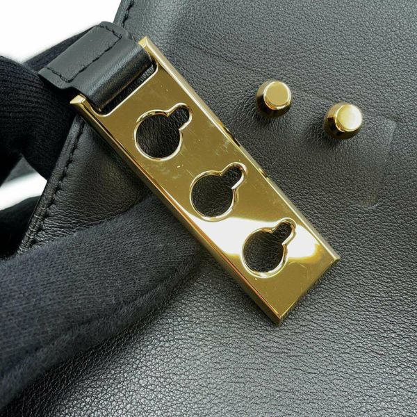 極美品✨デルヴォー2way バッグゴールド金具Dチャームレザー黒