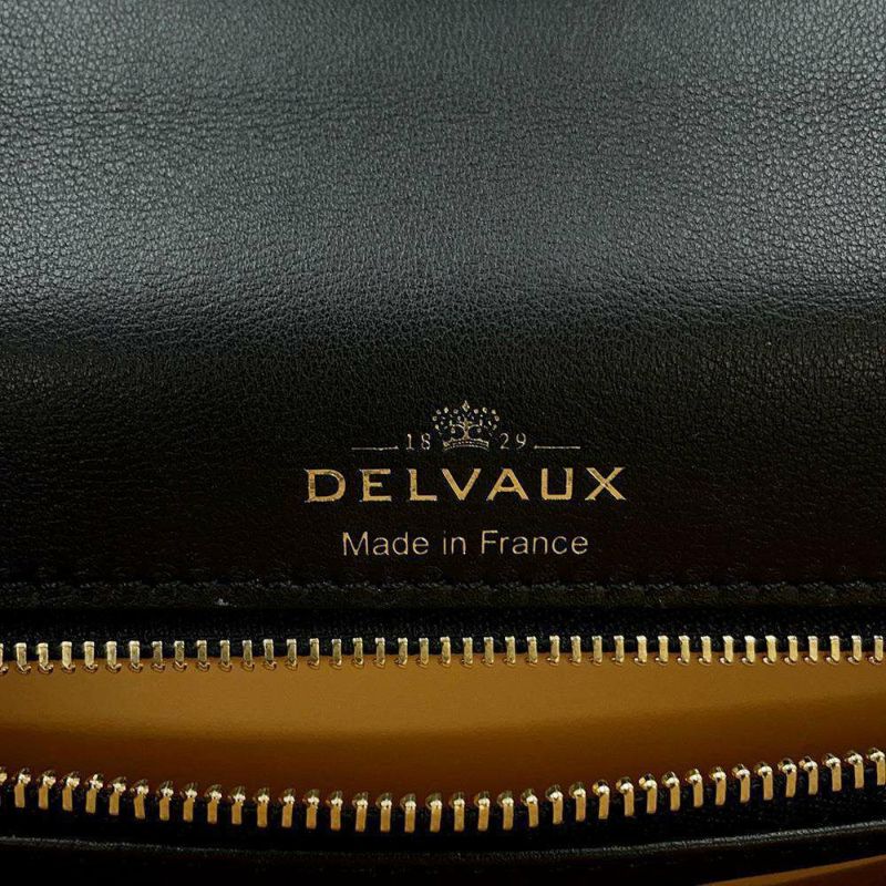 デルヴォー ハンドバッグ タンペートMM レザー Delvaux デルボー 2wayショルダーバッグ 黒