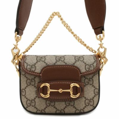 グッチ ショルダーバッグ GGスプリームキャンバス ホースビット 1955 ストラップウォレット 699760 GUCCI 2wayポシェット |  中古・新品ブランド販売ギャラリーレア公式通販