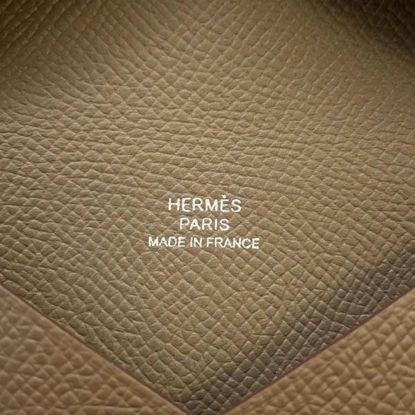 エルメス カードケース カルヴィ エトゥープ エプソン W刻印 HERMES 名刺入れ