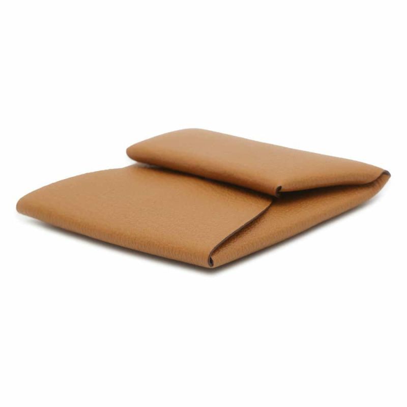 エルメス コインケース バスティア キャラメル シェブルミゾル W刻印 HERMES 財布 シェーブル