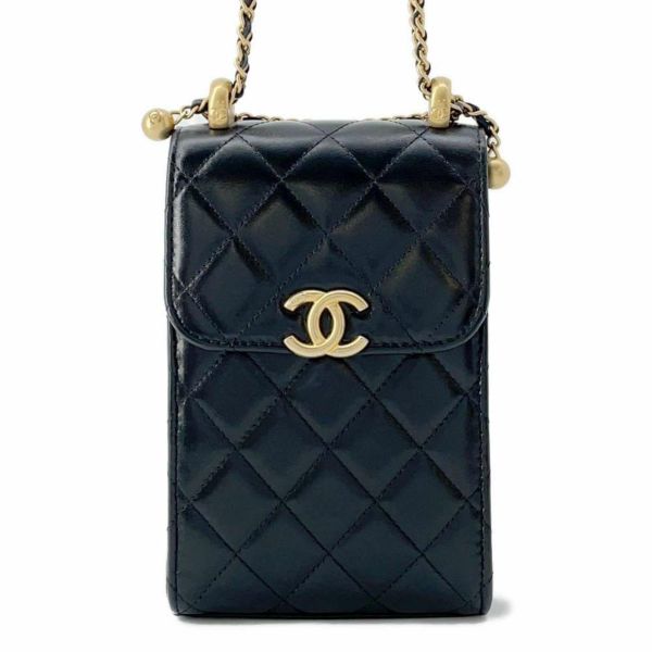 シャネル チェーンショルダーバッグ マトラッセ ココマーク AP2291 CHANEL フォンケース 黒 安心保証 | 中古・新品ブランド販売ギャラリー レア公式通販