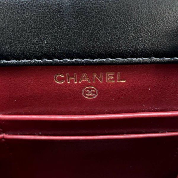 シャネル チェーンショルダーバッグ マトラッセ ココマーク AP2291 CHANEL フォンケース 黒