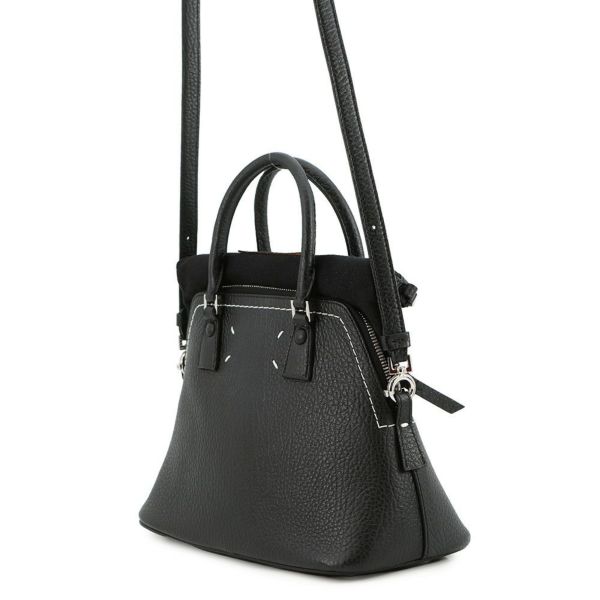 メゾンマルジェラ ハンドバッグ 5AC ミニ カーフレザー S56WG0082 Maison Margiela 2way 黒