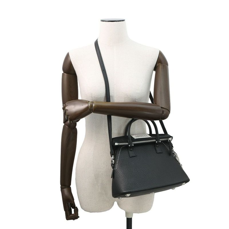 メゾンマルジェラ ハンドバッグ 5AC ミニ カーフレザー S56WG0082 Maison Margiela 2way 黒