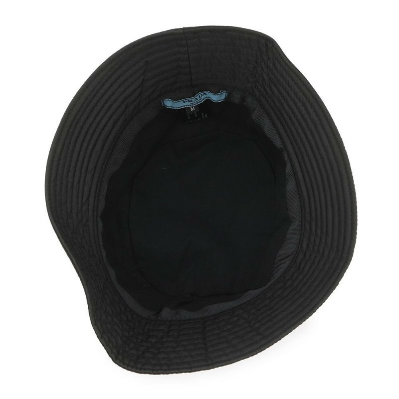 プラダ バケットハット トライアングルロゴ ナイロン サイズM 2HC137 PRADA 帽子 黒