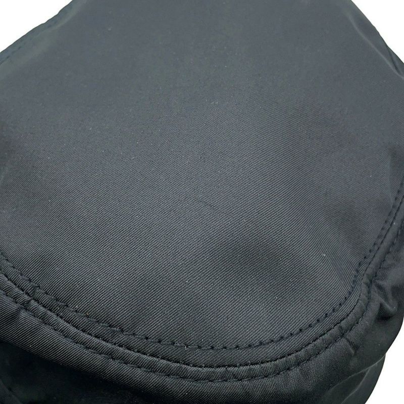 プラダ バケットハット トライアングルロゴ ナイロン サイズM 2HC137 PRADA 帽子 黒