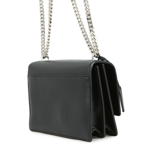 サンローランパリ チェーンショルダーバッグ サンセット ミディアム 442906 SAINT LAURENT PARIS 黒 2way