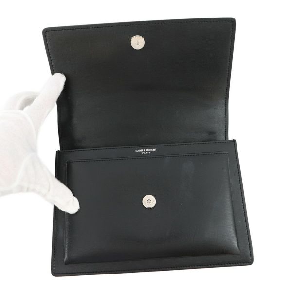 サンローランパリ チェーンショルダーバッグ サンセット ミディアム 442906 SAINT LAURENT PARIS 黒 2way