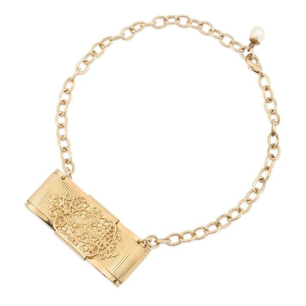 ドルチェ&ガッバーナ ネックレス リボンモチーフ ペンダント ラインストーン フェイクパール  DOLCE&GABBANA アクセサリー