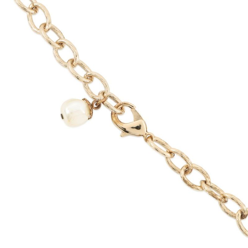 ドルチェ&ガッバーナ ネックレス リボンモチーフ ペンダント ラインストーン フェイクパール  DOLCE&GABBANA アクセサリー