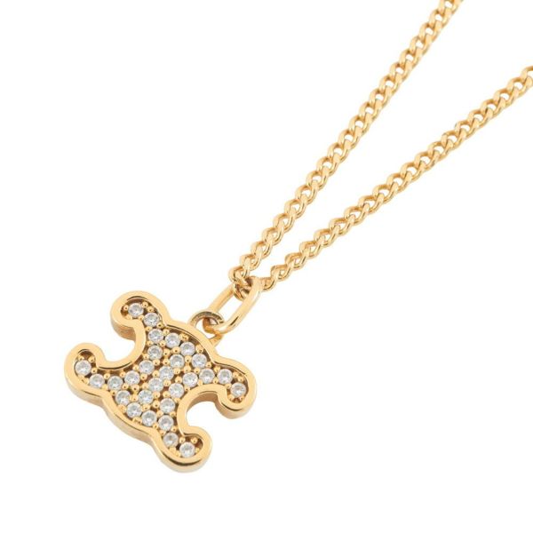 セリーヌ ネックレス トリオンフ ラインストーン メタル 460GB6BZI CELINE アクセサリー