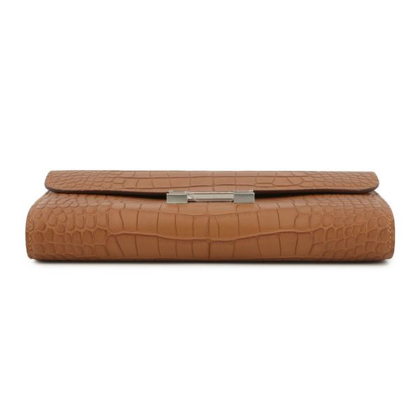 エルメス 長財布 コンスタンス トゥーゴー ロング ゴールド/シルバー金具 アリゲーターマット K刻印 HERMES